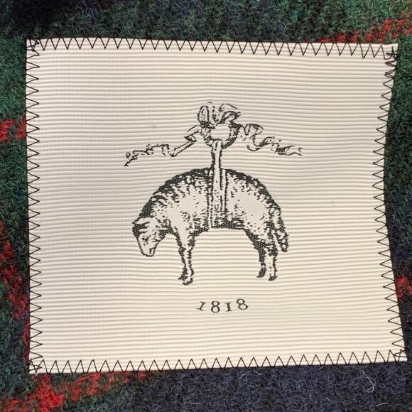 BLACK FLEECE Size 42 Regular Green Blue Red Plaid Wool Notch Lapel Sport Coat - Picture 7 of 9